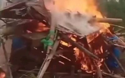 Warga Bakar Lapak Diduga Narkoba di Siantar, Rumah Dilempari OTK, Dua Orang Terluka.