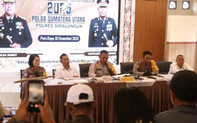 Kapolres Simalungun Tegaskan Komitmen Polri Ungkap Tuntas Kasus Pembunuhan Anak di Rilis Akhir Tahun 2025.